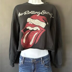 The Rolling Stones Santa hat cropped sweatshirt medium